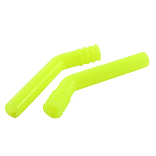 Aexit RC HSP Electrical equipment 1:8 1:10 Nitro Silicone Car Exhaust Muffler Extension Tube Pipe Yellow 2 Pcs