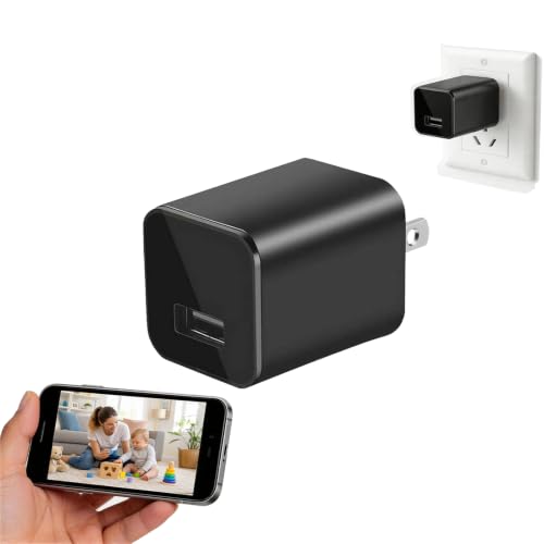 Ctetma USB Charger Hidden Camera, WiFi Small Spy Security Camera, Full HD 1080P Mini Wireless Nanny...
