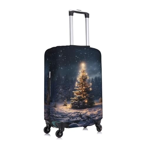 Christmas Tree Snow Print Luggage Suitcase Cover Protector Luggage Washable Covers With Concealed Zipper3
