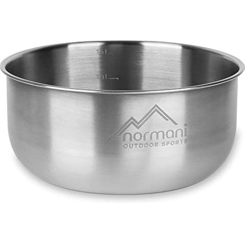 normani 1-3 Outdoor Schalen Teller Suppenteller Schüssel aus rostfreiem 18/8 Edelstahl Cover