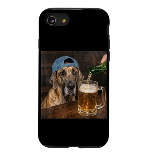 Carcasa para iPhone SE (2020) / 7/8 Gran Danés Bebiendo Cerveza Divertido Gran Danés Perro Meme