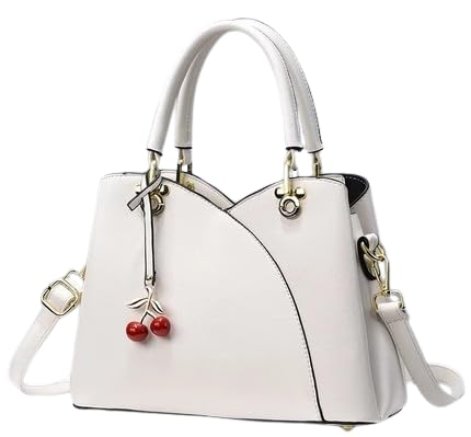 BOLSA FEMININA ELEGANTE E VERSÁTIL COM COMPARTIMENTOS INTERNOS BRANCA