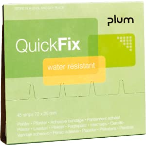 QuickFix Nachfüllpack, wasserfeste Pflaster, 6 Packungen à 45 Pflaster/VE