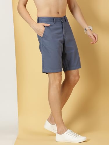 Image of Thomas Scott Men's | Solid | Chino Shorts | Regular Fit | Cotton Elastane | Above Knee | Casual Short