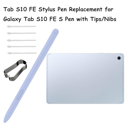 Image of Tab S10 FE S Pen Replacement for Samsung Galaxy Tab S10 FE,S10 Lite,Tab S10 FE Stylus Pen Replacement for Galaxy Tab S10 FE S Pen with Tips /Nibs (Ice Blue)