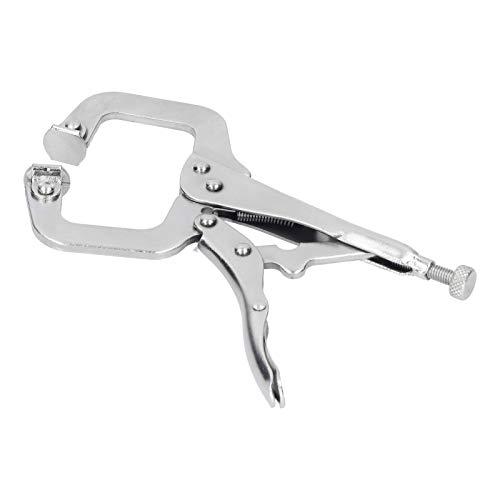 Welding Pliers, C Clamps Heavy Duty Locking C Clamp Vice Grip Clamps 6 In Locking Pliers C Shaped Woodworking Quick Clamp Tube Vise Clamps for Woodworking, Welding, Building