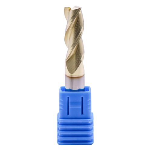 Image of 3 /8 inch 3 Flute Solid Carbide Square End Mill for Aluminum, ZrN Coated | 37 Helix, 3 /8 inch Cutting Dia, 3 /8 inch Shank Dia, 1 inch Length of Cut, 2-1 /2 inch Overall Length, for Milling Aluminum and Copper