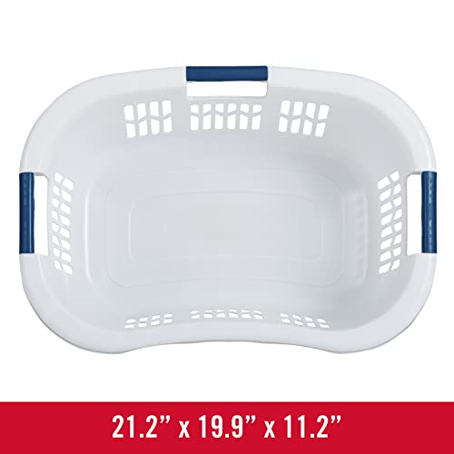 Rubbermaid Laundry Basket, Xl Hip-Hugger Basket, 2.1-Bushel, White, Laundry, Storage, Bathroom, Bedroom, Home Closet Clothes Basket #TOP4