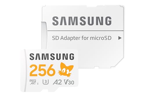 Samsung Carte mémoire microSDXC Sonic Pro Plus, Interface UHS-I, 256 Go, Vitesse de Lecture jusqu'à 180 Mo/s, Toujours Plus de Vitesse pour Les Consoles, MB-MD256SA/LC1, avec Adaptateur SD