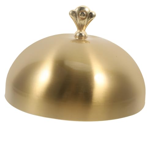 SHINEOFI Cubierta de Bistec de Acero Inoxidable Tapa Resistente Forma de Cúpula Dorada Protección para Alimentos Altas Temperaturas para Uso Doméstico y Restaurantes