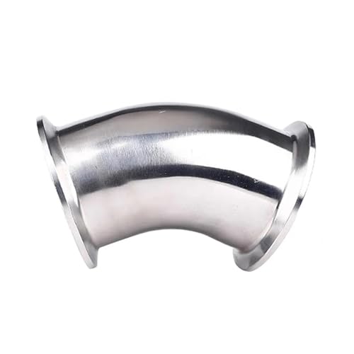 Coude inox SUS304 Tri Clamp 45 pour raccordement de tuyau 63mm