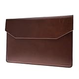 Kasper Maison Premium 14 inch Genuine Leather Laptop Sleeve Case - Compatible with 2021 MacBook Pro...