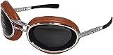  Generico - Gafas de moto Baruffaldi SFERICUM PAD antivaho, almohadillas de piel masajeables, kit de lentes intercambiables + 2° gafas gratuitas, banda elástica (Chocolat)