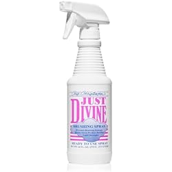 Chris Christensen Just Divine Dog Brushing Spray, Groom Like a Professional, Prevents Brushing Damage, Light Detangler, Ready to Use, All Coat Types, Made in USA, 16oz