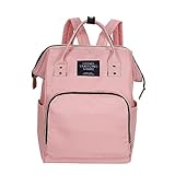 WSLCN Diaper Bag Nappy Bag Backpack Travel Casual Waterproof Basic Backpack Multi-Function Pink