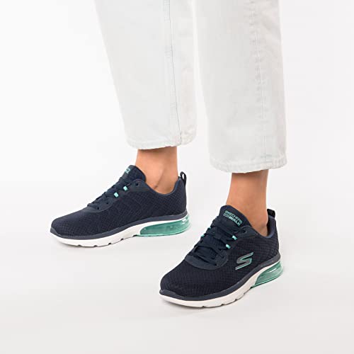 Skechers Skechers Women's GO Walk AIR 2.0-Dynamic Virtue Sneaker, Navy/Turquoise, 6.5
