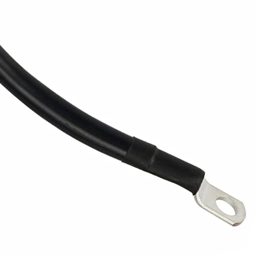 ROYFACC 5 AWG Batteriekabel 20 Zoll Five Gauge Reines Kupfer Elektrischer Draht mit 3/8 Zoll Ringklemmen für Auto Auto Solar ATV Rasenmäher Motorrad Marine Boot, 2 Stück Set Rot + Schwarz