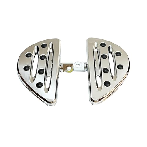 Repose-pieds arrière moto avec inserts antidérapants chrome