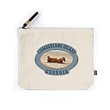 Cumberland Island, Georgia, Wild Horses on Beach, Contour (100% Cotton Canvas Travel Accessory Go...