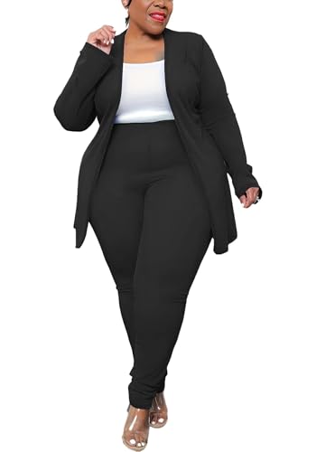 Suit Plus Size Sneaker Outfits Plus Size All Black Casual Outfit