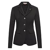 Imperial Riding Turnierjackett IRH Basic Glam, Damen-Turnierjacke mit 3-Knopf-Verschluss, ungefüttert, mit Strassdetails und Rückenschlitzen, Schwarz, S