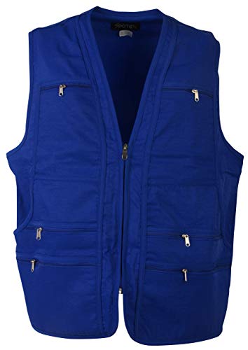 Men's 9 Pockets Work Utility Vest Military Photo Safari Travel Vest Workwear Jacket