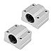 YDuupxe 12mm Ball Bearing Slide Block, SCS12UU Linear Slide Unit for Food Industry, Power Tools, Carpentry with Aluminum Housing and Tapped Screw/Fastener Holes, Precision Machined and Long Life