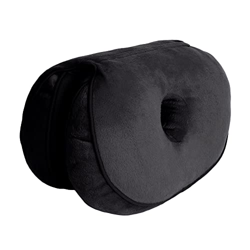Dual Comfort Cushion Lift Hips Up Seat Cushion, Beautiful Buttocks Latex Cushion Orthopedic Posture Correction Cushion for Relief Sciatica Tailbone Hip PainÂ Fits in Car, Home Office (Black)