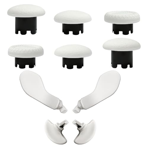 10 Pack Metal Paddles Replacement for PS5 Edge Controller(White)