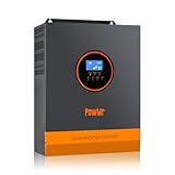PowMr 3000W ソーラーインバーター、24V~110/120Vac、純正正弦波パワーインバーター 3000ワット 最大PV入力 4000W 450V 13A、80A MPPTコントローラー内蔵、24V鉛蓄電池とリチウムバッテリーに適合。