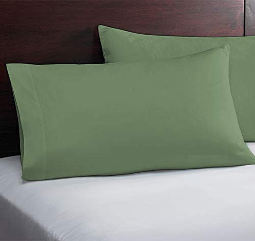 Image of YRM Bedding's - Egyptian Cotton Pillow Cases 400-TC Premium Hotel Quality 2 - Pcs Pillow Covers (17 inch x 27 inch) - Emerald Green Color
