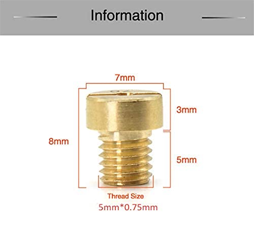 5Mm Thread Carburetor Main Jet (12 Pieces/Pack) For Dellorto Sha Carb And Phbg Ad/Ds Racing Main Injector Nozzle Pilot Jet (B Set) #TOP1
