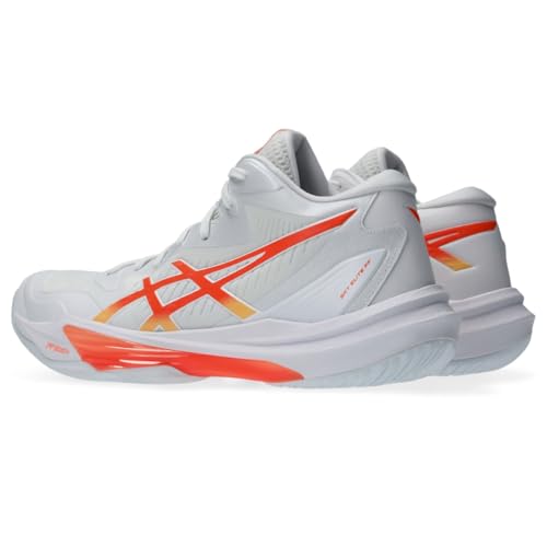 ASICS Women's Sky Elite FlyteFoam Mid Top 3 Volleyball Shoes, 8, White/Vivid Coral - image 3