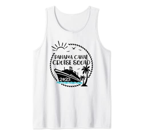 Cruise Squad 2023 Panamá Canal Cruising Together Squad Camiseta sin Mangas
