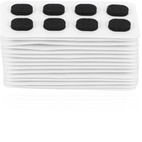 EXAOMBLE Almohadillas Adhesivas para Gafas, 60 Pares de Almohadillas Nasales de Espuma Negra, Antideslizantes, Aptas para Gafas Deportivas y Uso Prolongado