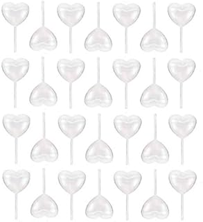 50Pcs 4ml Plastic Pipettes Heart Plastic Squeeze Transfer Cupcakes Pipettes for Strawberries, Cupcake, Chocolate, Birthday Party and Holiday Decoration