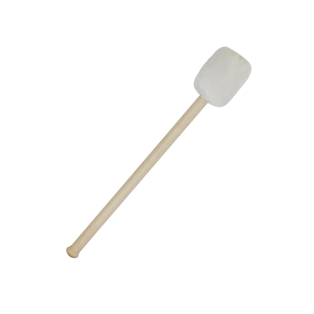 Baquetas de Percusión con Mango de Madera y Cabeza de Materiales Sintéticos Blanco, Mazos Antideslizantes para Conciertos y Presentaciones Musicales