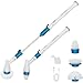 FRUITEAM Electric Spin Scrubber, 360 Cordless Upgraded Tub and Tile Scrubber, Super Power Surface Cleaner with 3 Replaceable Brush Heads and 1 Extension Arm for Tub, Kitchen, Bathroom, Tile