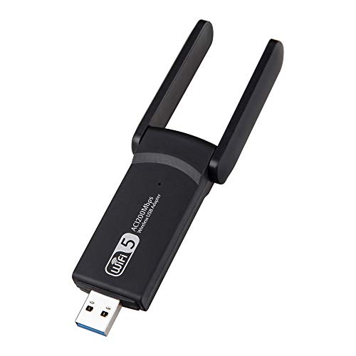 Romacci Adaptador WiFi USB Wireless 1200 Mbps LAN USB Ethernet 2.4G 5G Dual Band WiFi Placa de rede