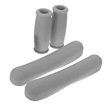 VALICLUD 4 Stück Altenpflegeprodukte Krückenbezüge Ersatz Krückengriff Griffpolster Für Krückengriffe Und Unterarme Polsterung Für Geharmkrücken Gehstockgriff Bezug Grau