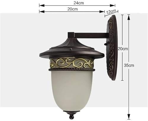 Applique murale extérieure E27 rétro pour illuminer et sécuriser votre jardin - 8
