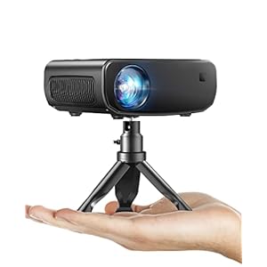 WiFi Projector for iPhone, ELEPHAS 2024 Upgraded Mini Projector with Tripod & Carry Bag, Full HD 1080P Supported, 200″ Display Portable Projector, Compatible with iOS/Android/Windows/TV Stick/HDMI/USB