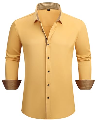 Men's Long Sleeve Shirts Business Dress Shirt for Meeting/Wedding - Main Image