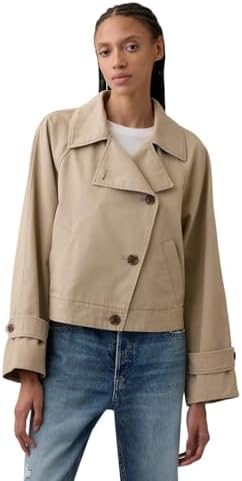GAP Women's Cropped Trench Coat