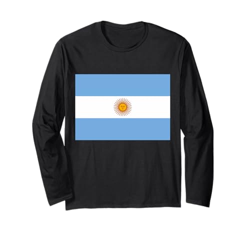 Bandera de Argentina Orgulloso Patriota Argentino Souvenir Fan Manga Larga