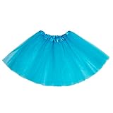 Tutus for Women Tutu Tulle Skirts Costumes,Running Costume Tutu, Neon Tutu Skirts for Adult Teen,One Size (One Size, Light Blue)