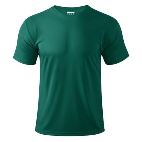 Boladeci Mens Rash Guard Short Sleeve Men's Swim Shirt Short Sleeve Quick Dry Shirts Moisture Wicking Shirts Sun Protection Clothing Travel Golf Swimming X-Large Emerald Green Cover