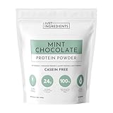 JUST INGREDIENTS Mint Chocolate Protein Powder – 30 Serving Bag – Grass-Fed Whey & Plant Protein Blend with Real Cocoa & Peppermint –Sweetened, Non-GMO, Gluten-Free, No Artificial Flavors