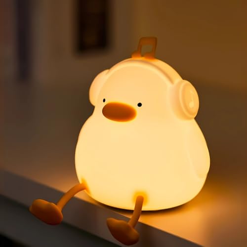 Luminária LED de Pato Recarregável com Toque Sensor – Luz Suave e...