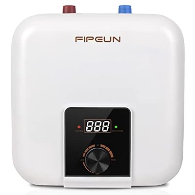110V/115v/120V 1400-1500W Small Under Sink Tank 2.5 Gallon Water Heater Hot Storage?Mini Instant Electric RV TR Trailer Kitchen Compact Point-of-Use,2 PCs 16” Long 1/2”FIP Stainless Steel Hoses 9.5L…